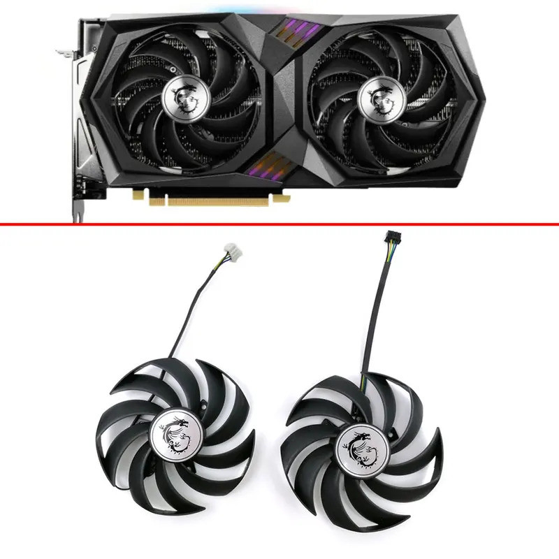 New PLD10010S12HH RX 6700 6600 XT VGA GPU Cooling Fan RTX3060 For MSI ...