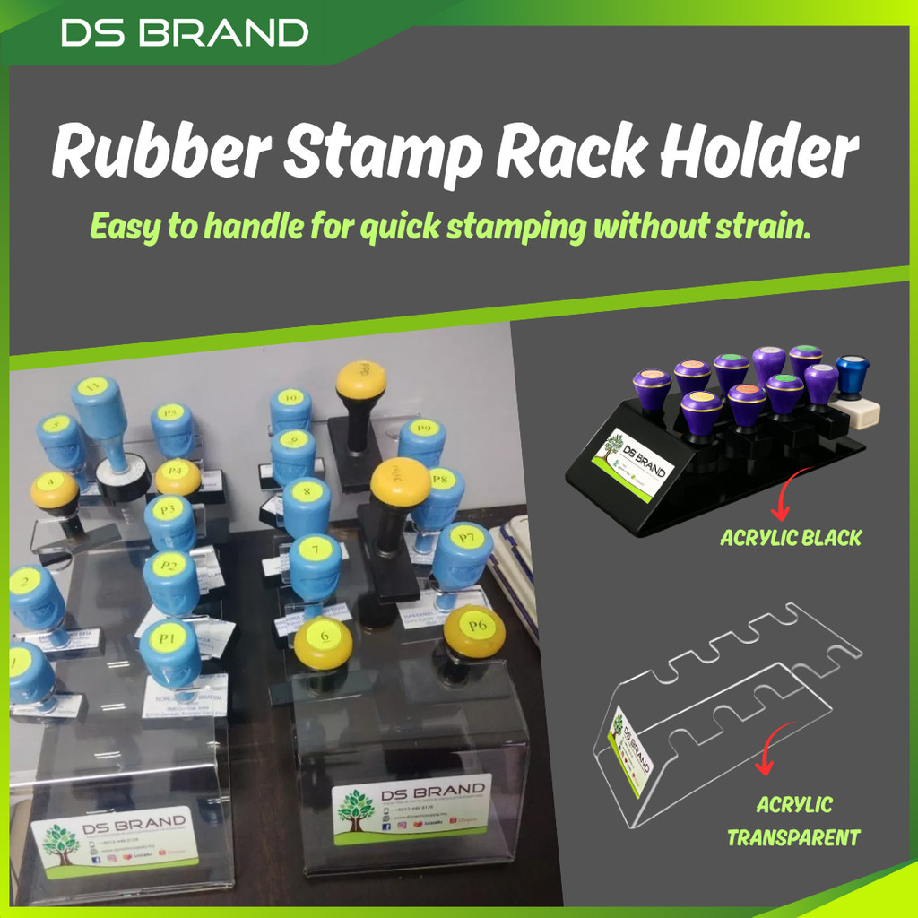 Rubber Stamp Holder Acrylic Rak Cop Getah Storage Display DS BRAND E ...