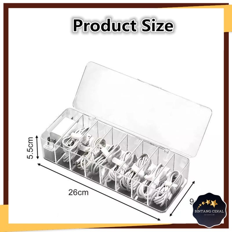 BC Multi Compartment With Cover Cable Organizer Desktop Management ...