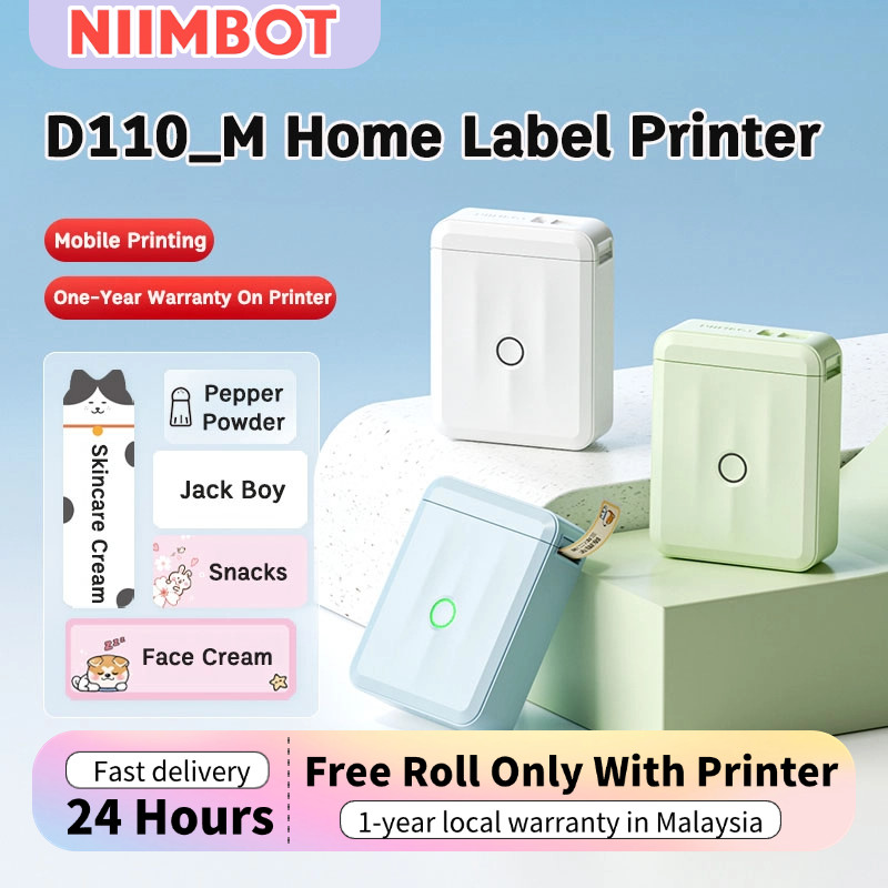 Niimbot D110 Compact & Cordless Label Printer | Ink-Free Thermal ...