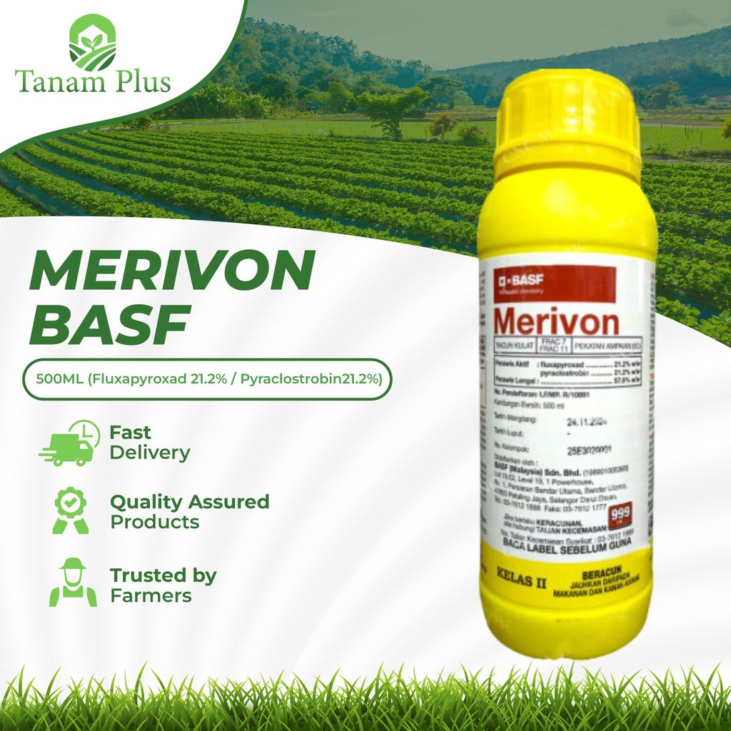 500ML Merivon Racun Kulat BASF Fungicide Fluxapyroxad Pyraclostrobin 21 ...