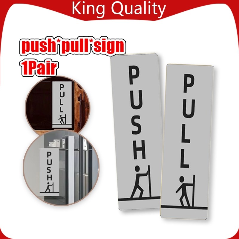 3D Hollow Push Pull Sign Acrylic/UV Print Modern Door Signage Deco/High ...