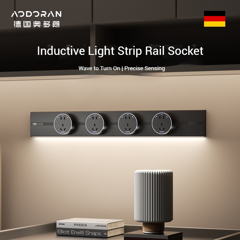 Aodoran Front Induction Power Track with Sensor Light Home Power Slide ...