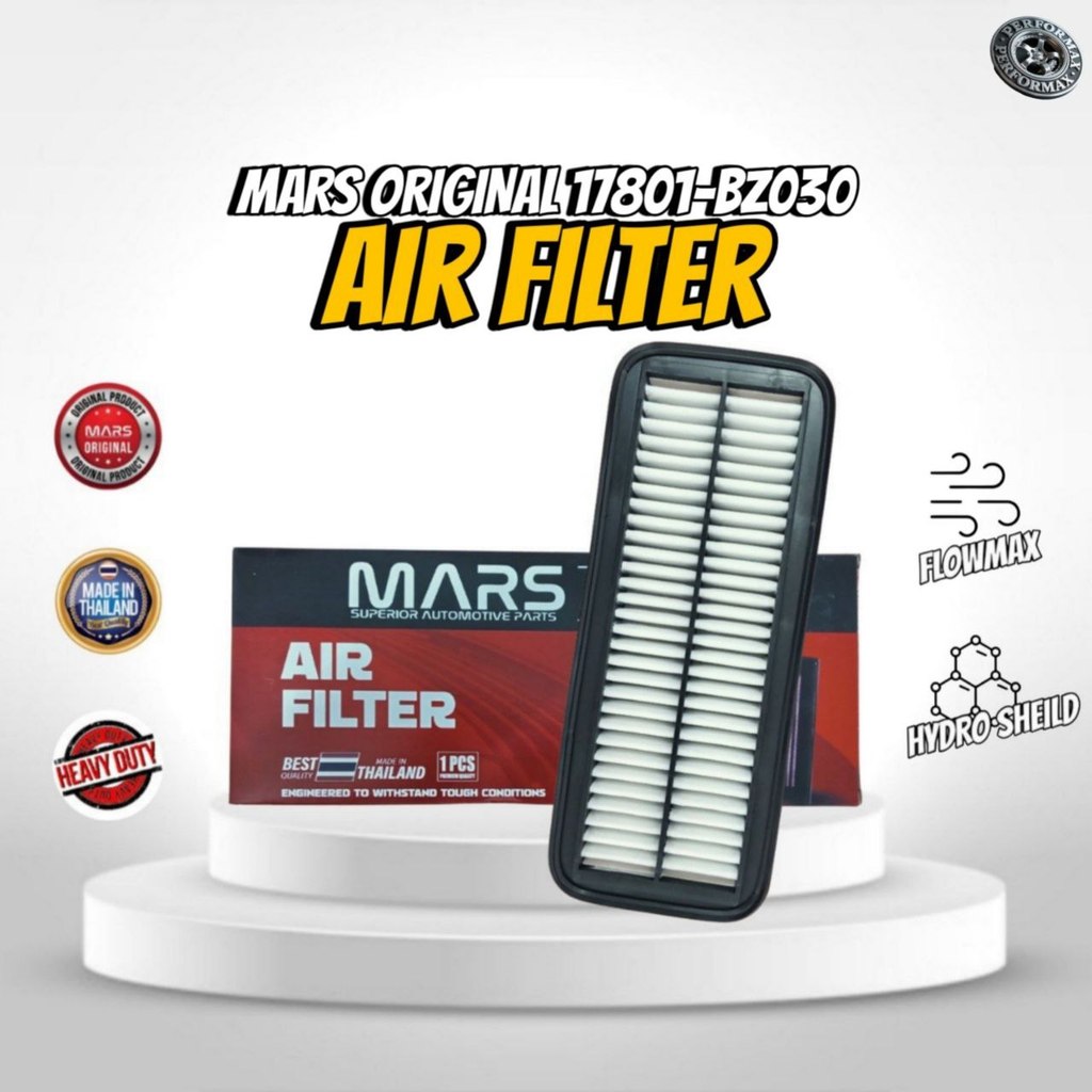 ORIGINAL MARS PERODUA AIR FILTER FOR MYVI 1.3/1.5 & ALZA (17801-BZ030 ...