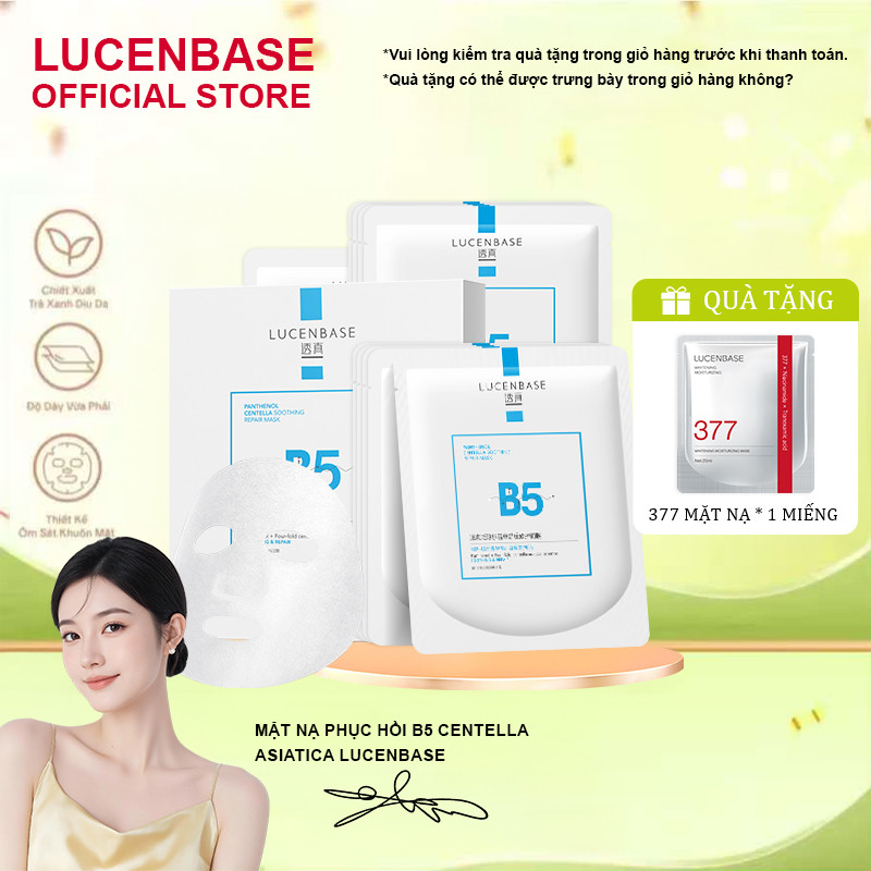【1 box of 10 pieces】 LUCENBASE B5 Paper Mask Hydrating, Moisturizing ...