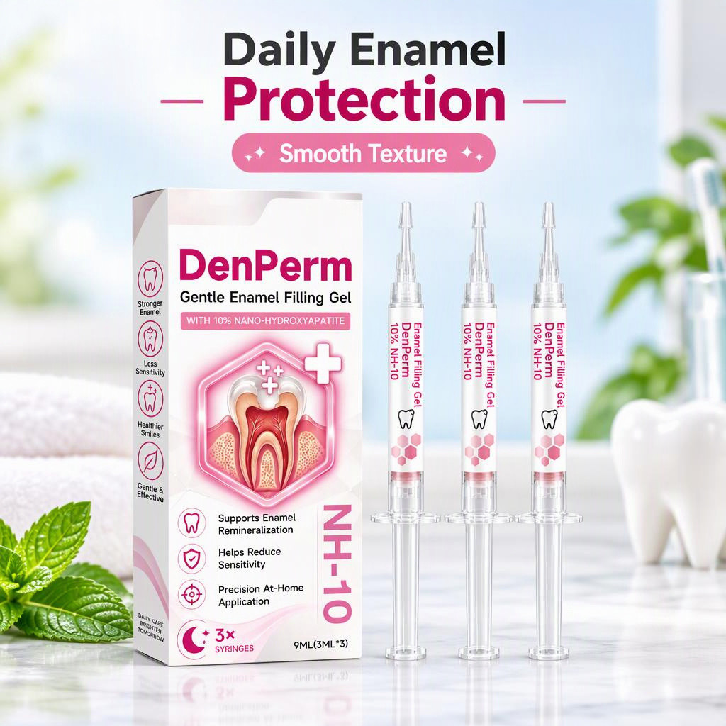 DenPerm NH-10 Tooth Care Enamel Filling Gel 10% Nano-Hydroxyapatite For ...