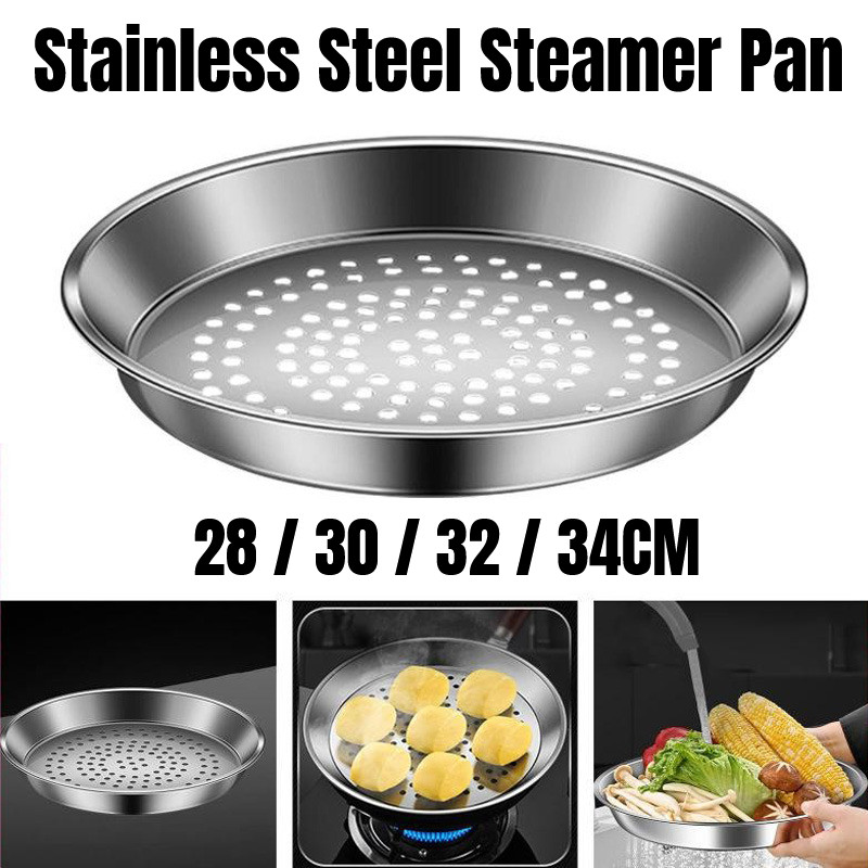 28/30/32/32CM Stainless Steel Steamer Pan Round Deepened Thickened ...
