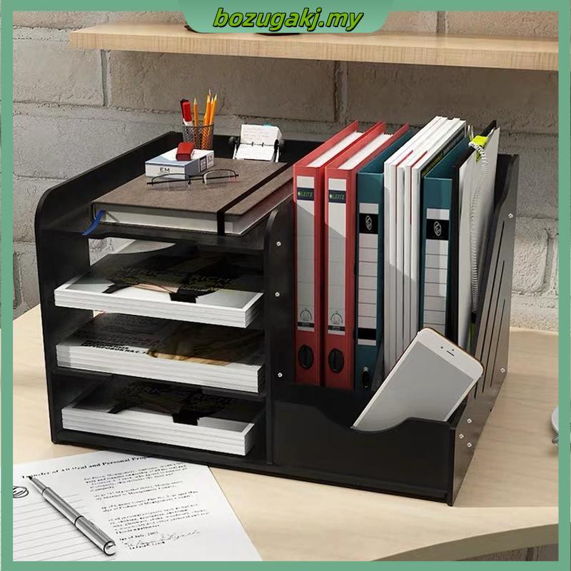 Document Rack With Tissue Box Paper File Rack Paper Office Storage File ...