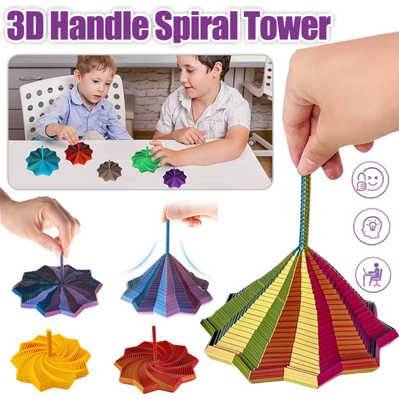 3D Printing Toy Fidget Toys Expandable Fractal Fidget Hexagon Sensory ...