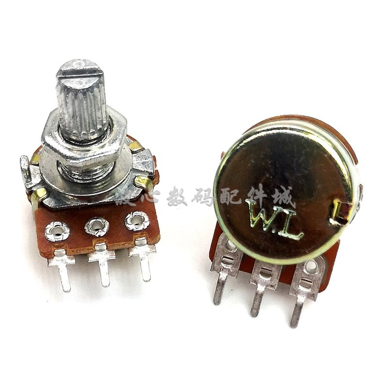 WH148 Single/Double Potentiometer B1K 2K 5K 10K 20K 50K 100K 250K 500K ...