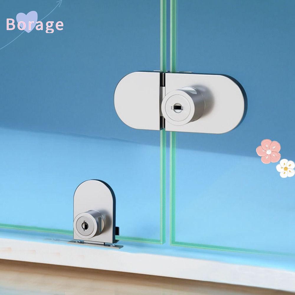 BORRAONE Glass Door Lock Cabinet Display Lock Home Office Double Open ...