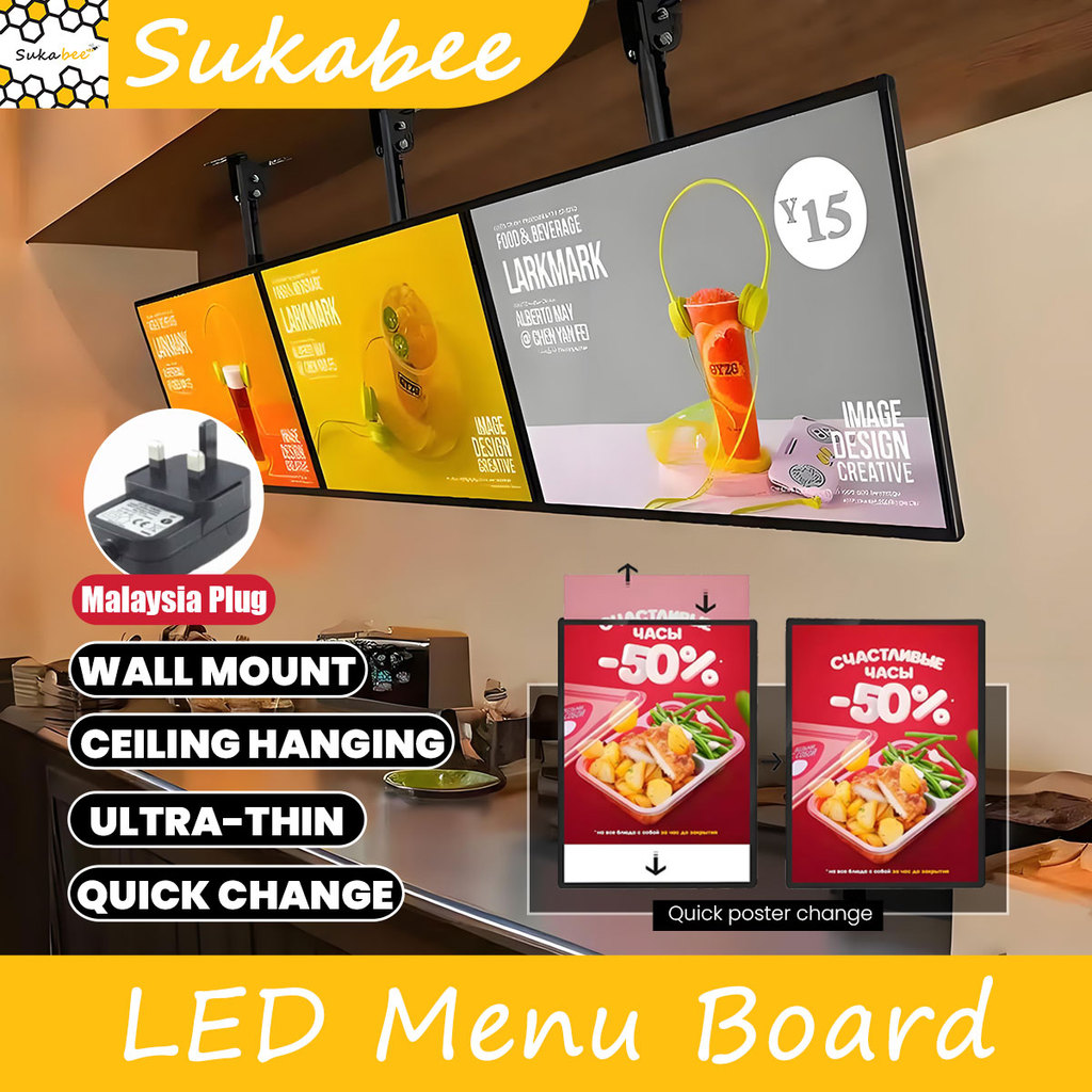 LED Restaurant Menu Board Display/LED Menu Board Adjustable Pole/LED ...