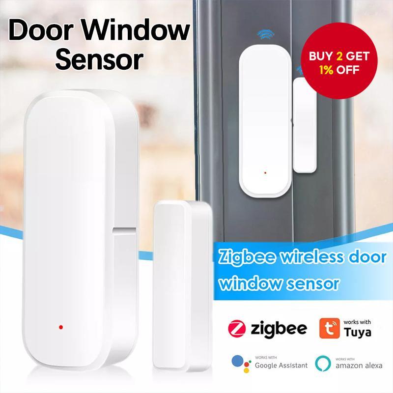Works with Tuya ZigBee Smart Door Window Sensor - Wireless Magnetic ...