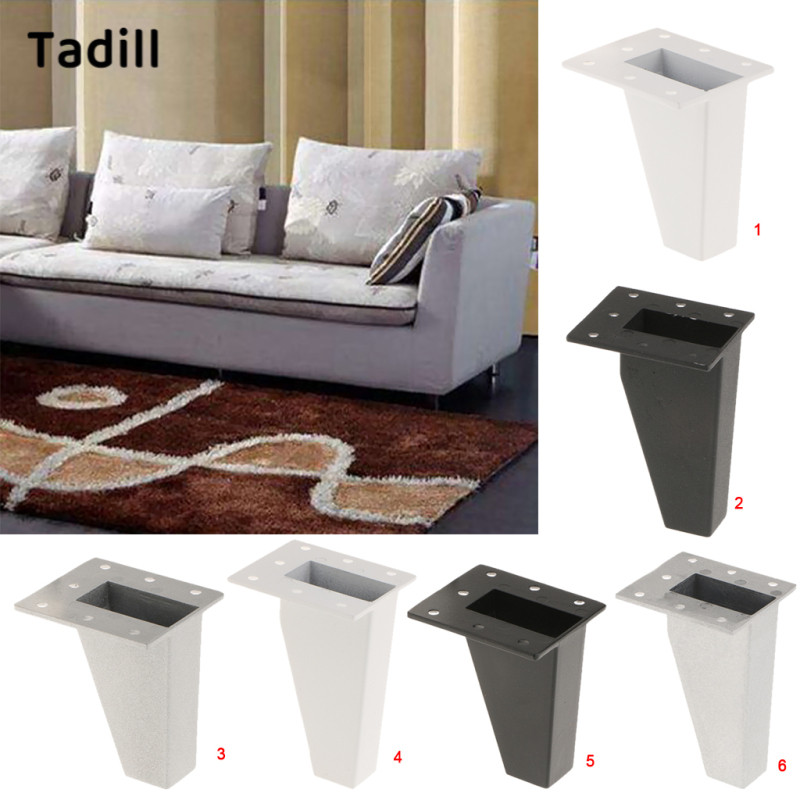 [dksqer] Oblique Square Tapered Metal Furniture Legs Chair Bed Riser ...