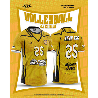 Customized volleyball uniform in Malaysia yellow and black, fully ...