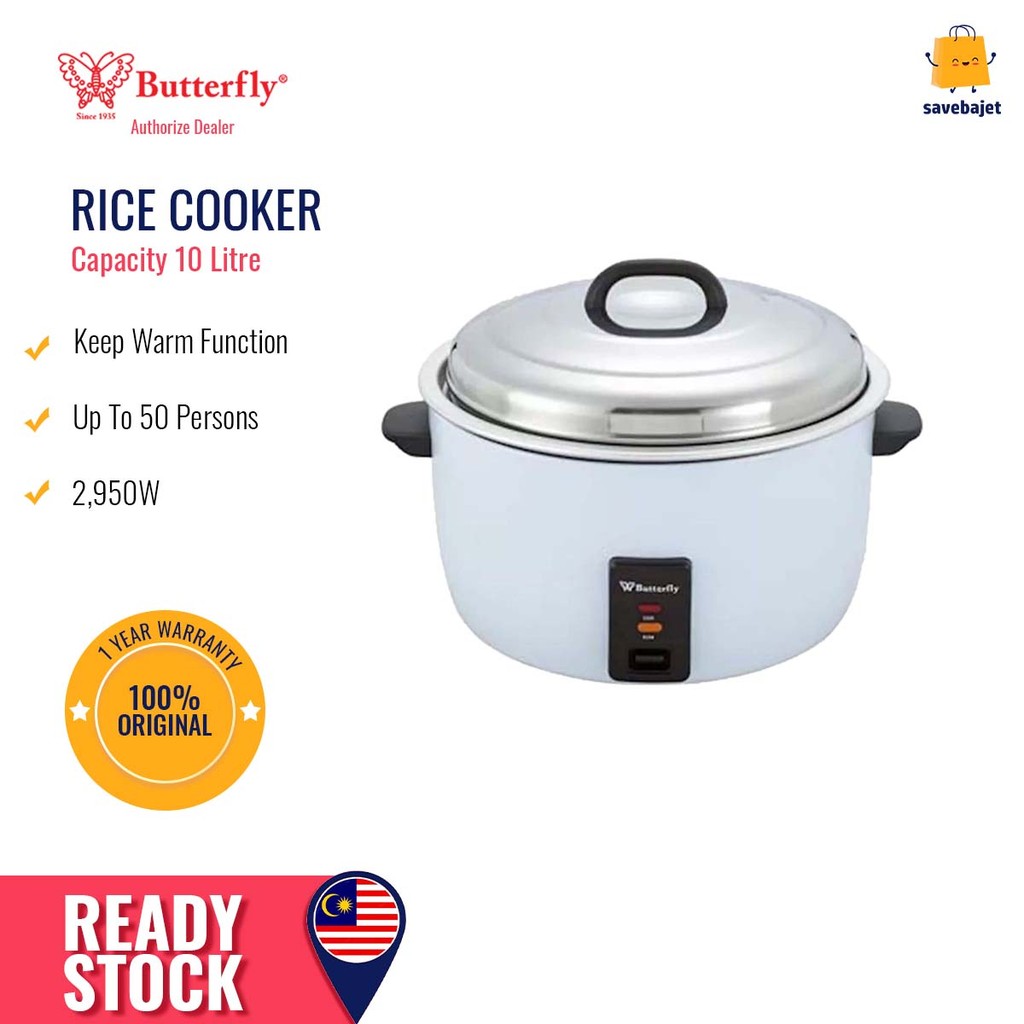 Butterfly Periuk Nasi - 10L Electric Rice Cooker BRC-6050 | Shopee Malaysia