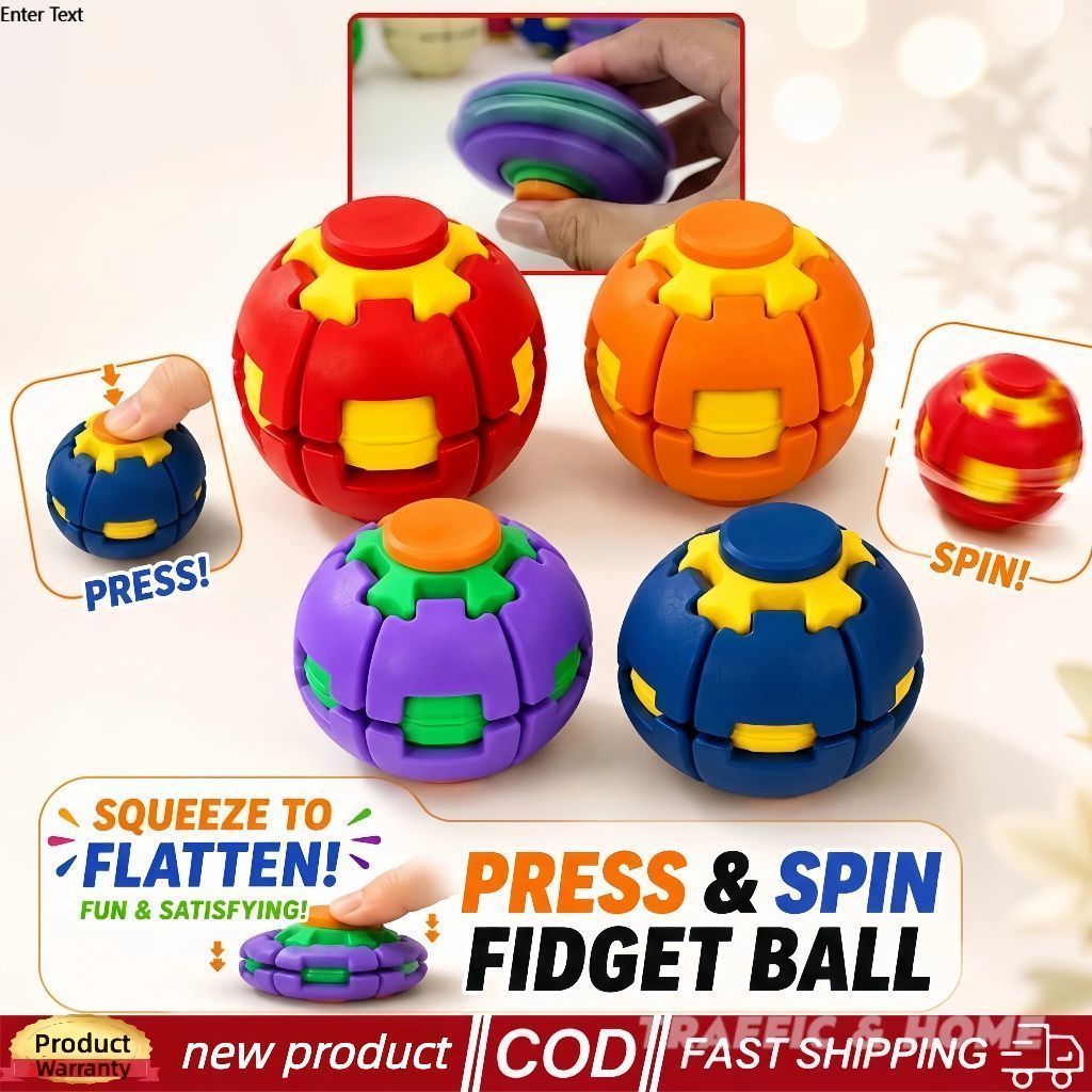 Ready Stock 3D Printed Press Rotating Gyro Ball Movable Fidget Spinner ...