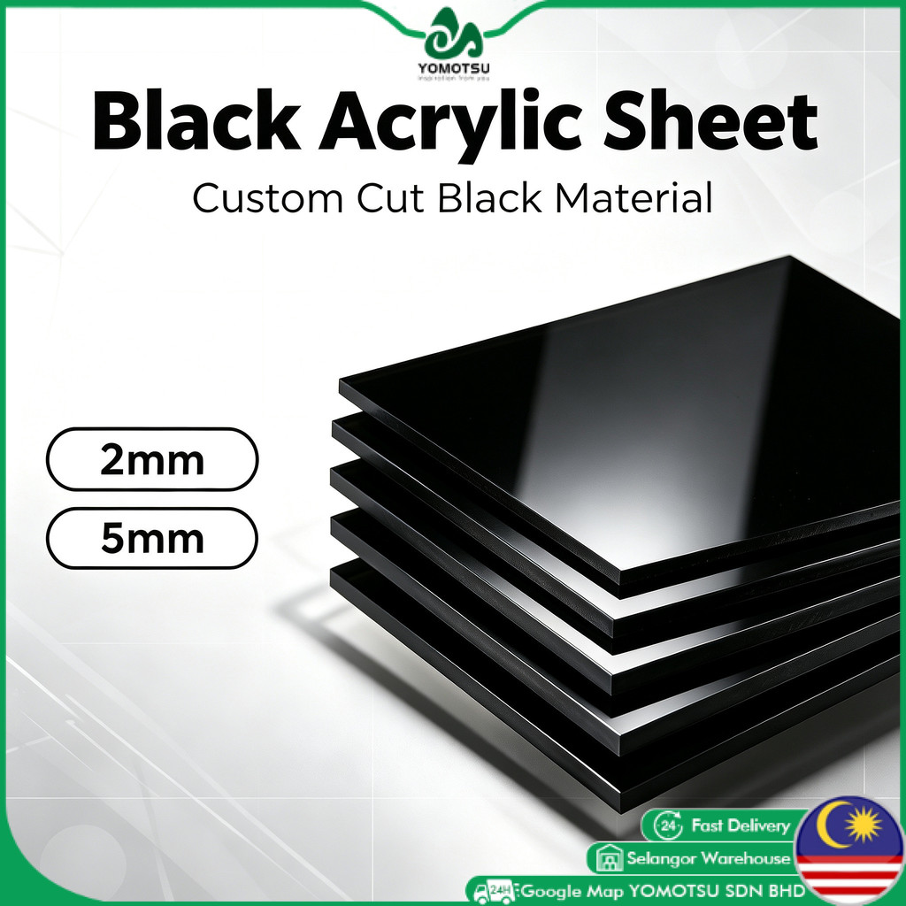 Custom 2mm/5mm Black Acrylic Board Reinforced Cast Acrylic A2/A3/A4/A5 ...