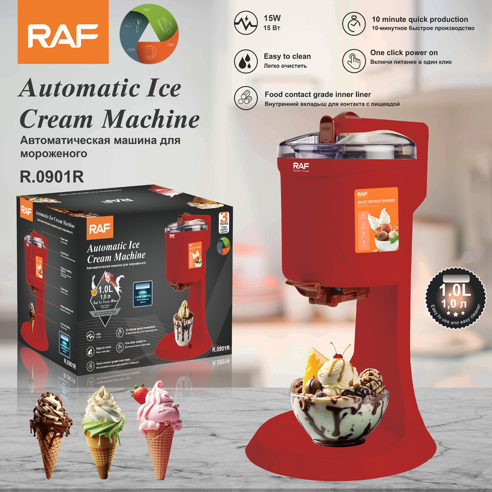 Fully Automatic Ice Cream Maker 1L Household Mini Ice Cream Maker 10 ...