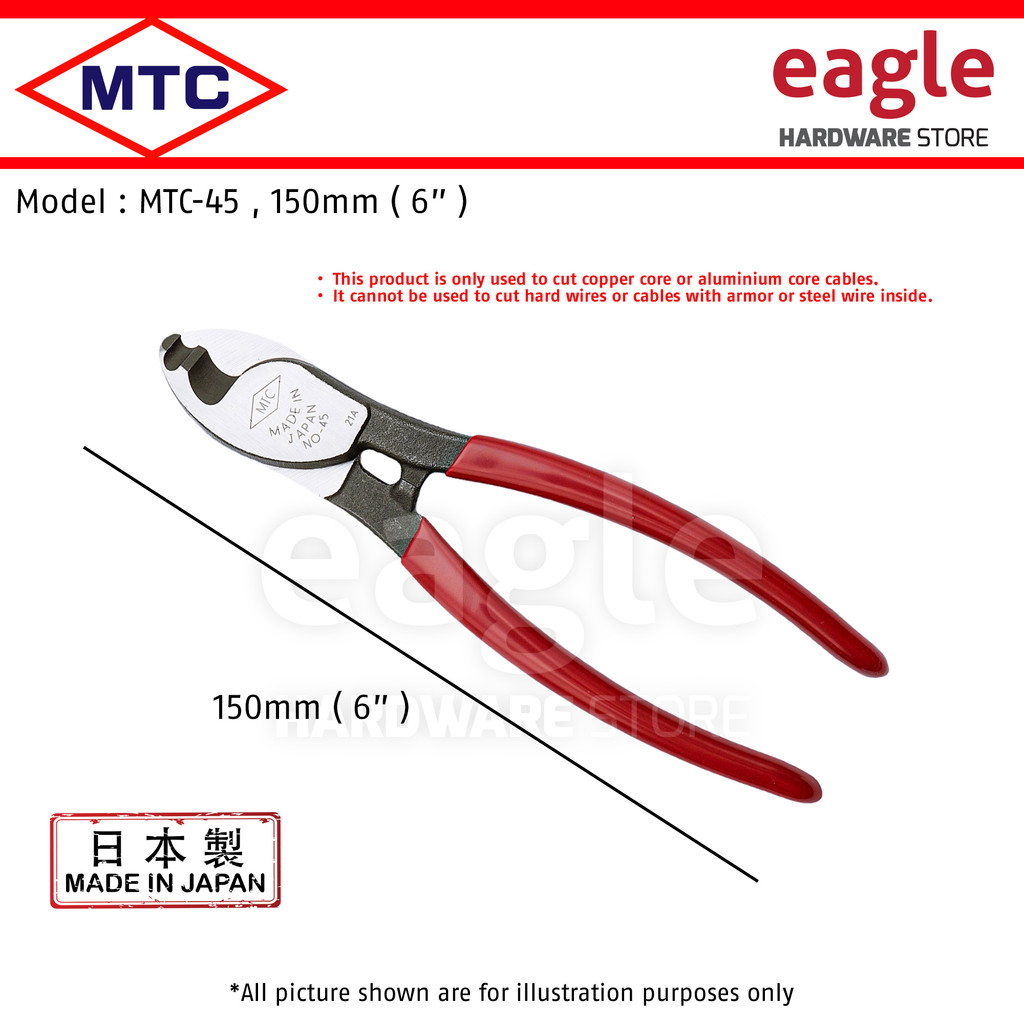 MTC Cable Cutter Plier ( MTC-45 , MTC-46 , MTC-47 ) ( Made In Japan ...