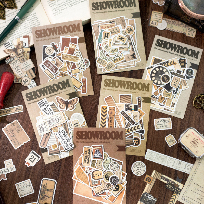 Sticker Pack Collage Display Room Retro Material Basic Versatile ...