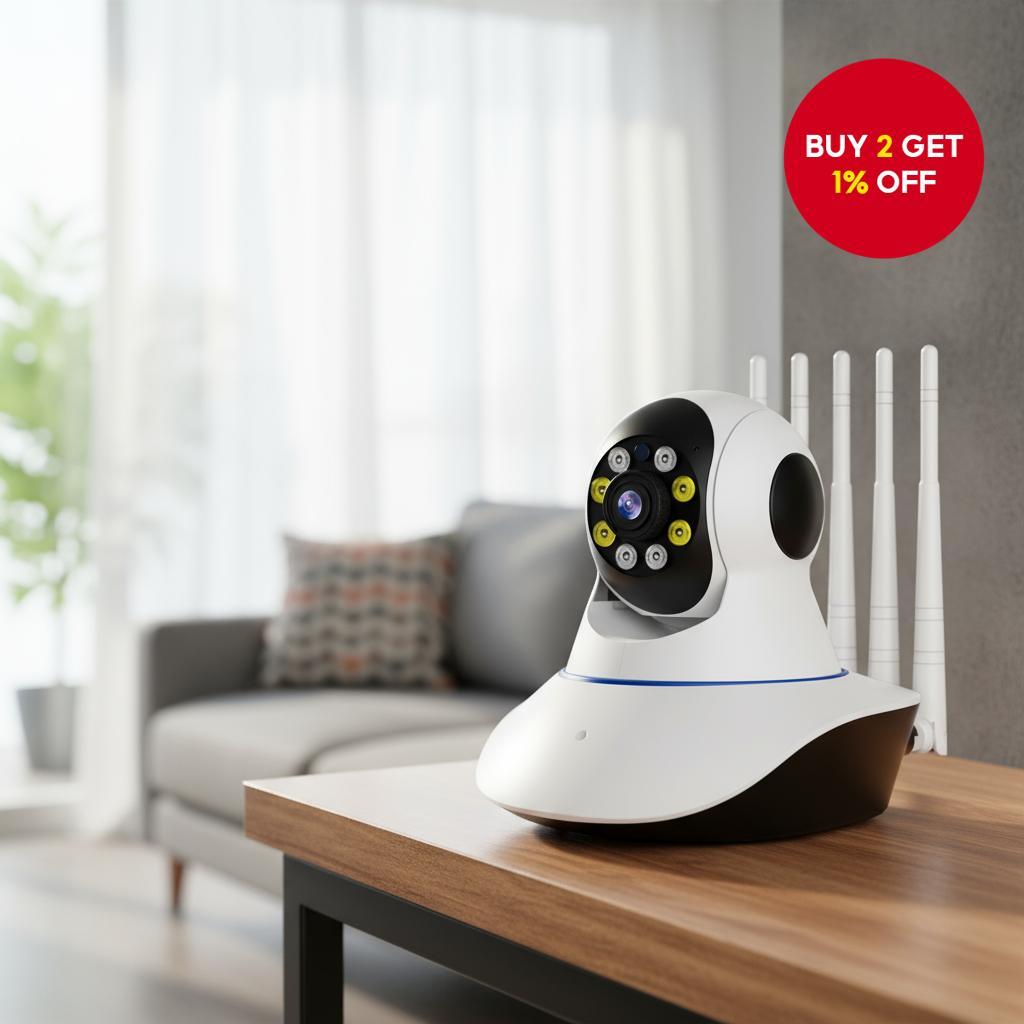 Wireless PTZ 360 Rotatable Indoor Home Security CCTV Camera Wifi ...