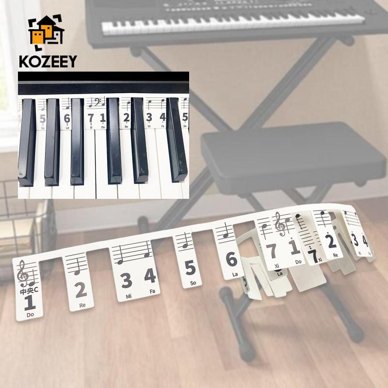 [KOZEEY] Piano Key Label Piano Key Note Label Removable Piano Keyboard ...