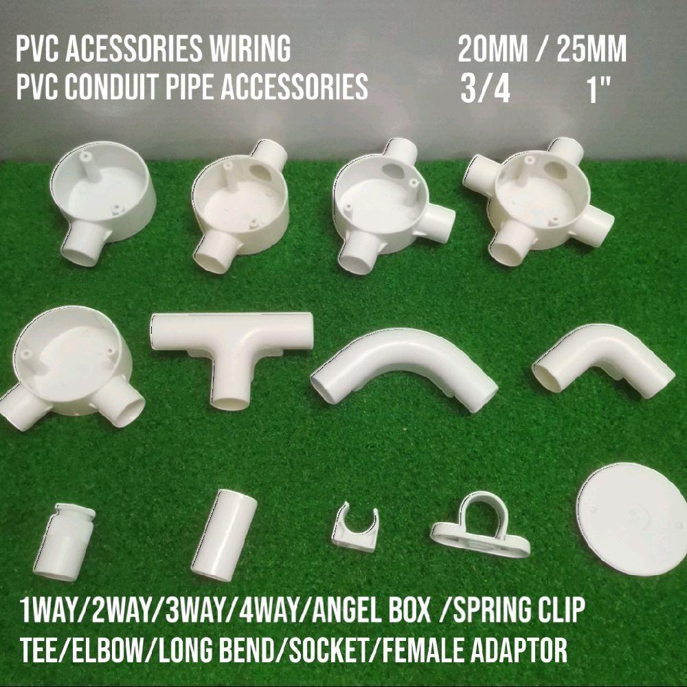(READY STOCK)PVC ACCESSORIES WIRING PVC CONDUIT PIPE ACCESSORIES 20mm ...