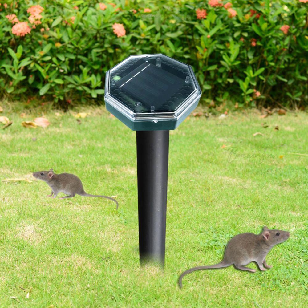 4pcs Ultrasonic Mouse Rat Repellant Anti-Corrosion Solar Powered Mice ...