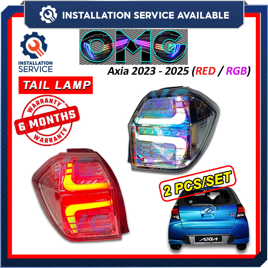 Perodua Axia 2023 - 2025 Design Dynamic Tail Lamp With Signal Running ...