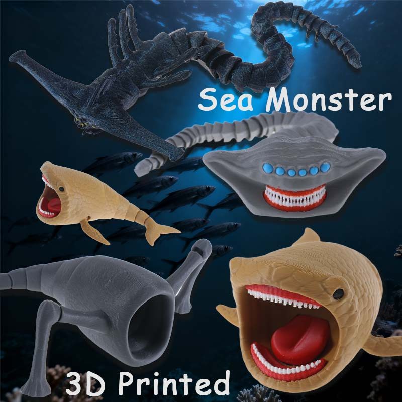 Sea Monster 3D Printed Model Toy Sea Eater El Gran Maja The Bloop ...