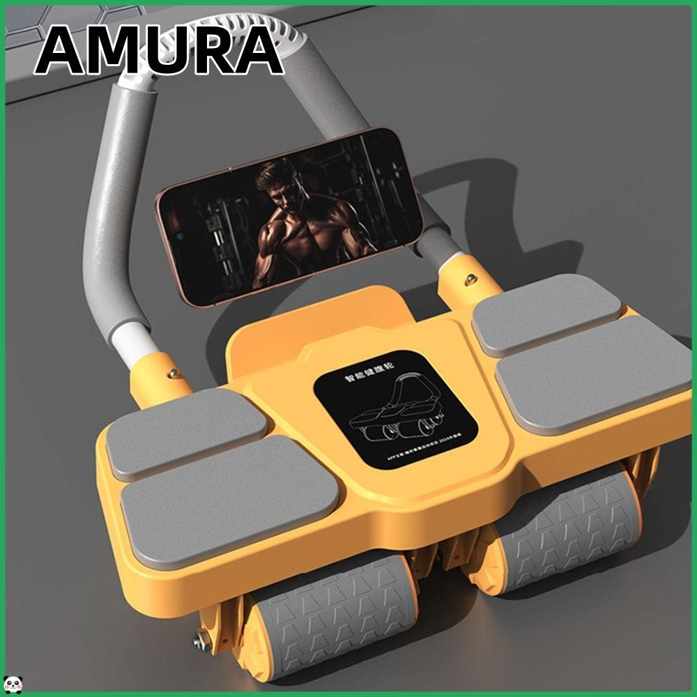 AMURA Abdominal Wheel, Automatic Rebound Send Mat Exercise Wheels ...