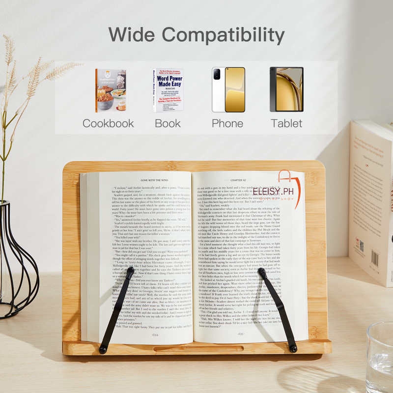 Reading stand, wooden bookshelf stand, foldable reading stand ...
