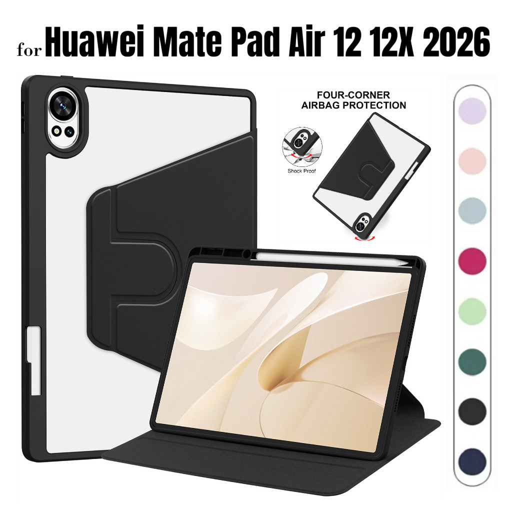 For Huawei Mate Pad MatePad 12 12X 2026 Case 360° Rotating Acrylic ...