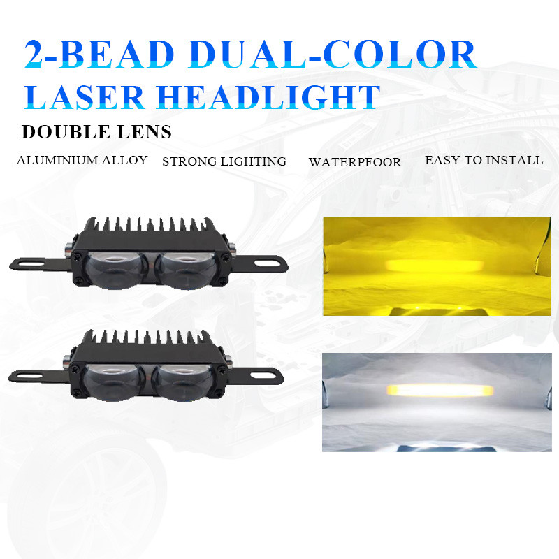 Motorcycle LED Headlight Pods, Projector Lens with High/Low Beam ...