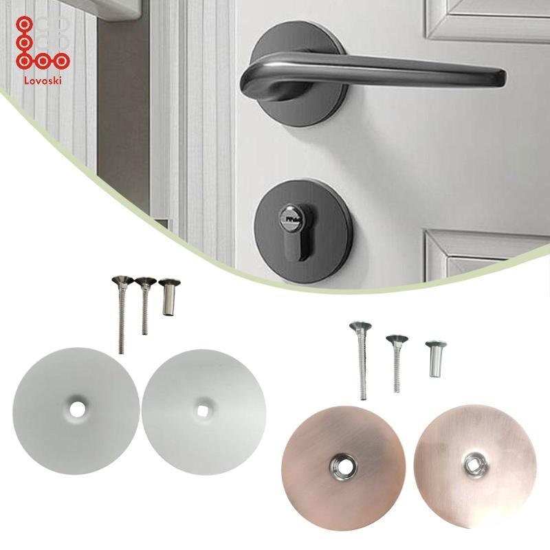 Anneome 2-Pack White Round Door Hole Cover Plate – Stainless Steel Deadbolt Filler For Security & Privacy