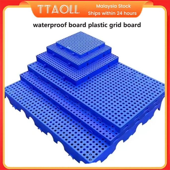 6-Pack Moisture-Proof Floor Pallets - 23.6x15.7x2 Inch Grid Mats For Garage & Storage