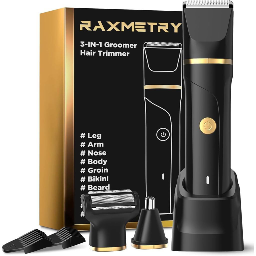Body Hair Trimmer for Men, Manscape 3-in-1 Electric Razor Groin Groomer ...