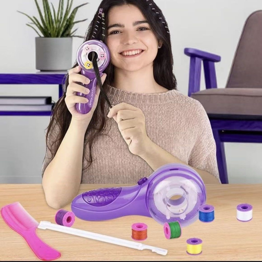 Straw magic hair braider for girls to tie Electric magic hair braider ...