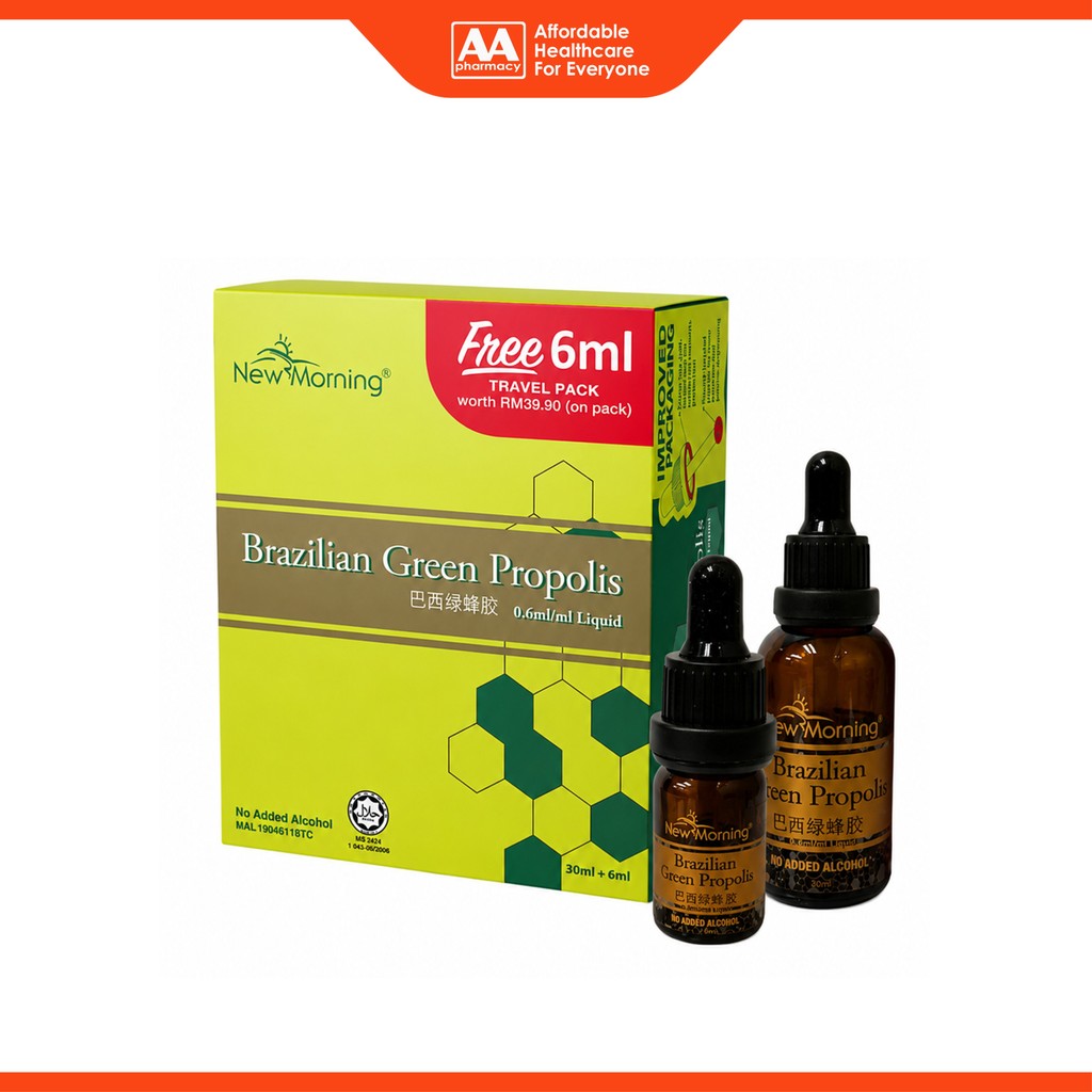 New Morning Brazilian Green Propolis Liquid (30ml + 6ml) | Shopee Malaysia