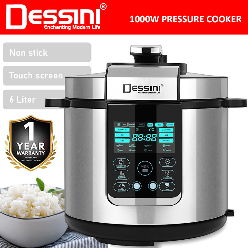DESSINI ITALY 14 IN 1 Electric Digital Pressure Cooker Non-stick Inner ...