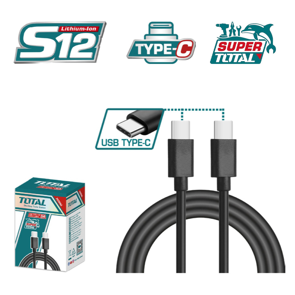 [ TOTAL ] (TIUCC02) USB Cable Type-C to Type-C | 3A Fast Charging Cable ...
