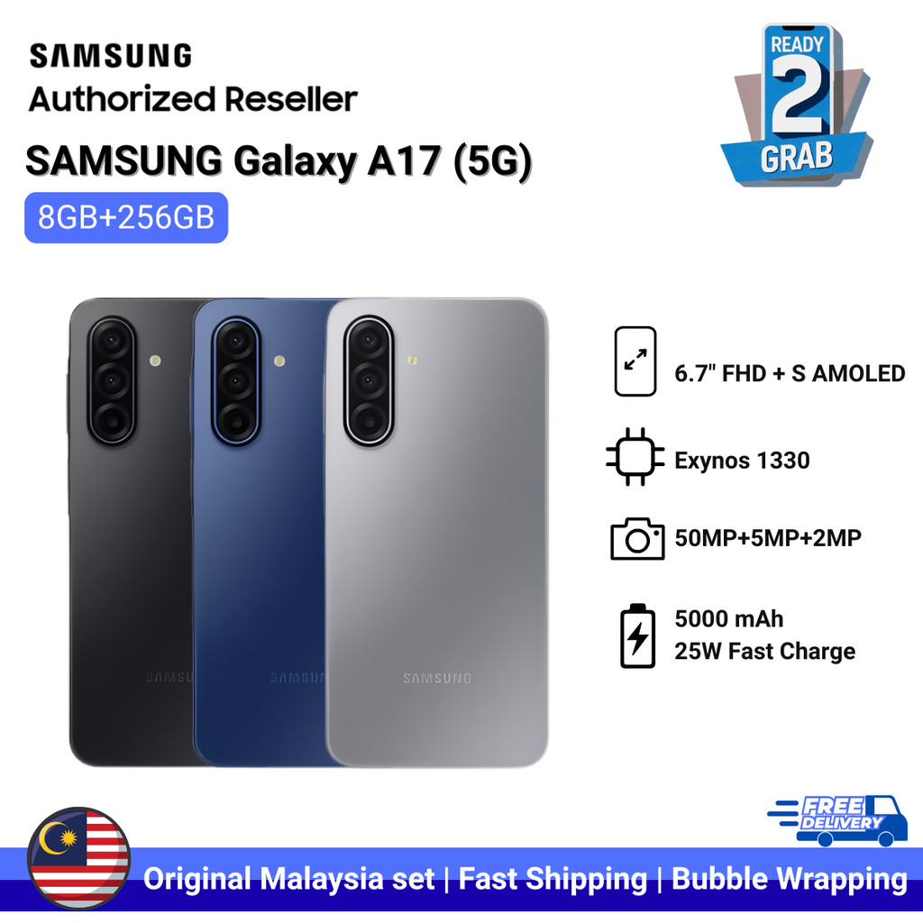 SAMSUNG GALAXY A17 5G (A176)/ A17 4G (A175)  (8GB+256GB) 100% Original Warranty Samsung Malaysia Set