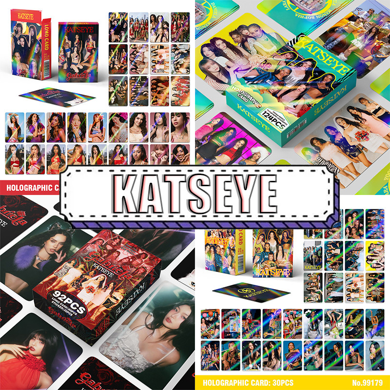 Coffret 92 Cartes Photo KATSEYE - Collection Mini Cartes Photographiques + Autocollants, Cadeau Fan