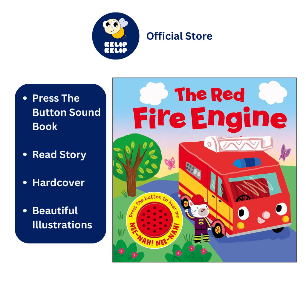 Noisy Red Fire Engine Sound Book For Kids To Hear Siren Sound & Read ...