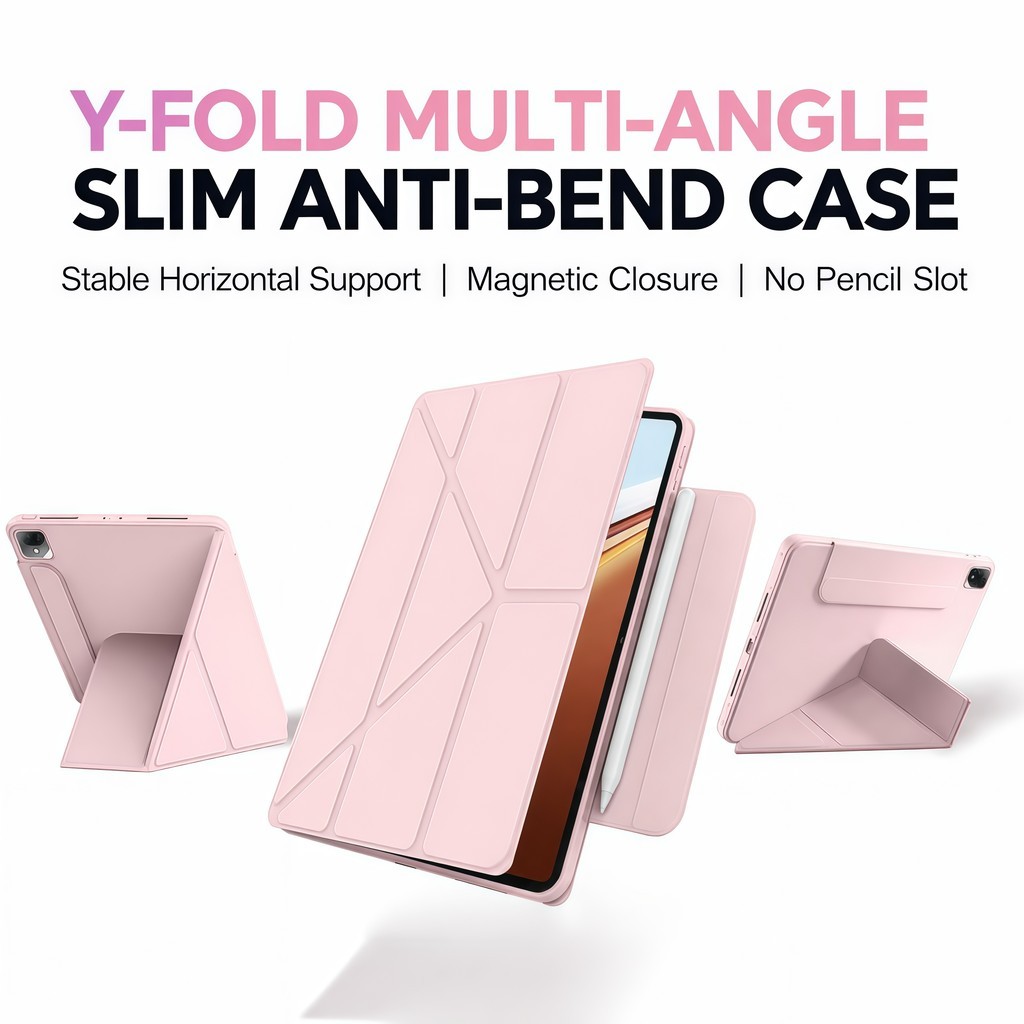iPad case Cover Hard Back 3-Fold Y-Fold Stand Burgundy Multi-Angle For ...