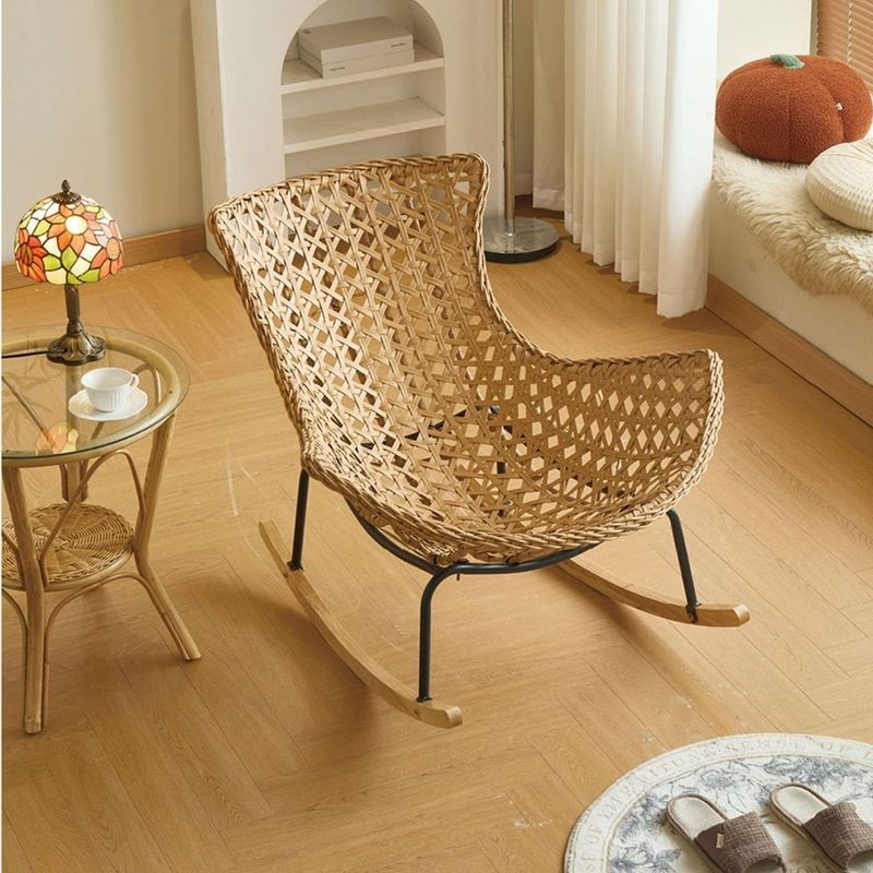 Rocking Chair Recliner Leisure Rattan Lazy Sofa Balcony Household ...