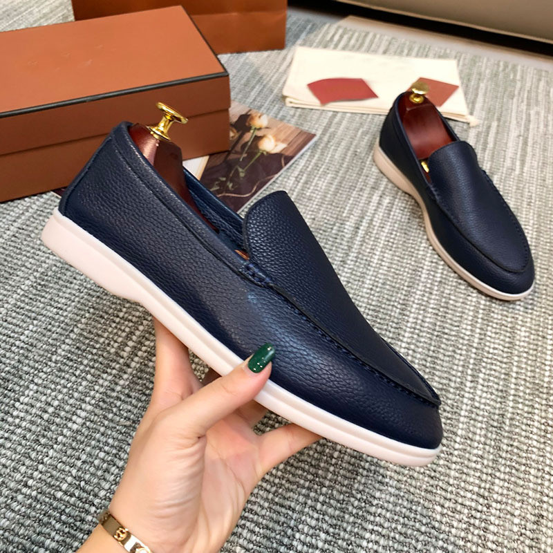 Loro*P Loafers Men Slip-On British Style Comfortable Slip-On Flat ...