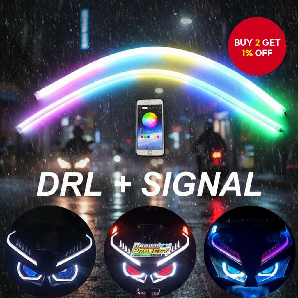 LED Strip Eyeline Lamp with 2 Modes for DRL and Turn Signal, 12V for ...