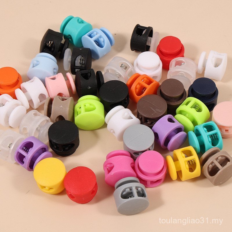 Color Plastic Spring Buckle Double Hole Press Cylindrical Pig Nose ...